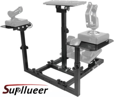 Supllueer Flight Sim Stand with 3 Multiple Shift Lever Panels Fit Logitech G29