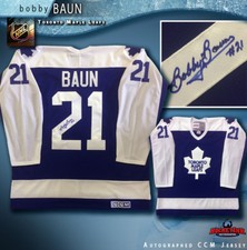 Bobby Baun Signed Toronto Maple Leafs Blue CCM Jersey
