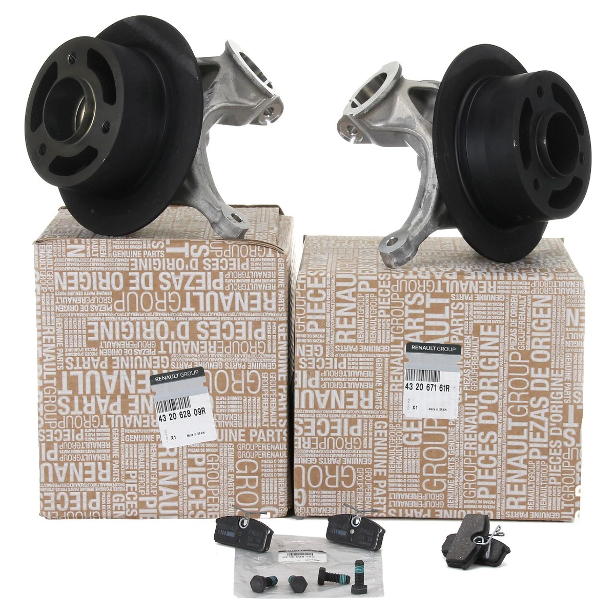 ORIGINAL Renault Bremsscheiben + Achsschenkel + Bremsbeläge TWIZY 
