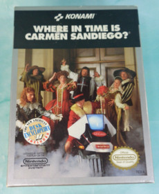 Where in Time is Carmen Sandiego (NES 1991) Nintendo Game, Manual, Box, Book