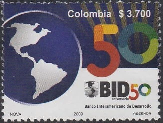 Colombia 1472 2009 50 Años del Banco Interamericano de desarrollo BID MNH