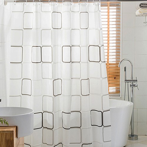 Waterproof Thickening PEVA Shower Curtain with 12 Hooks Bathroom Decor 180x200CM - Picture 14 of 15