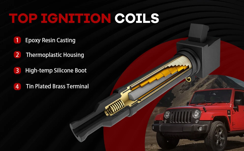 6x Ignition Coils + 12x Spark Plug Wires For Chrysler Crossfire 2004-2008 3.2L Foto 3 de 4