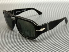 PERSOL PO3373S 95 31 Black Green Unisex 56 mm Sunglasses