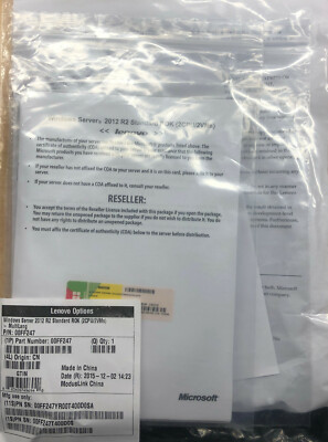 Microsoft Windows Server 2012 R2 64bit Standard IBM / Lenovo  ROK  NEU