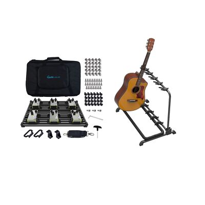 Guitto GPB-02 Guitar Pedalboard Fixture Blocks with Carry Bag & GGS-07 Guitar...