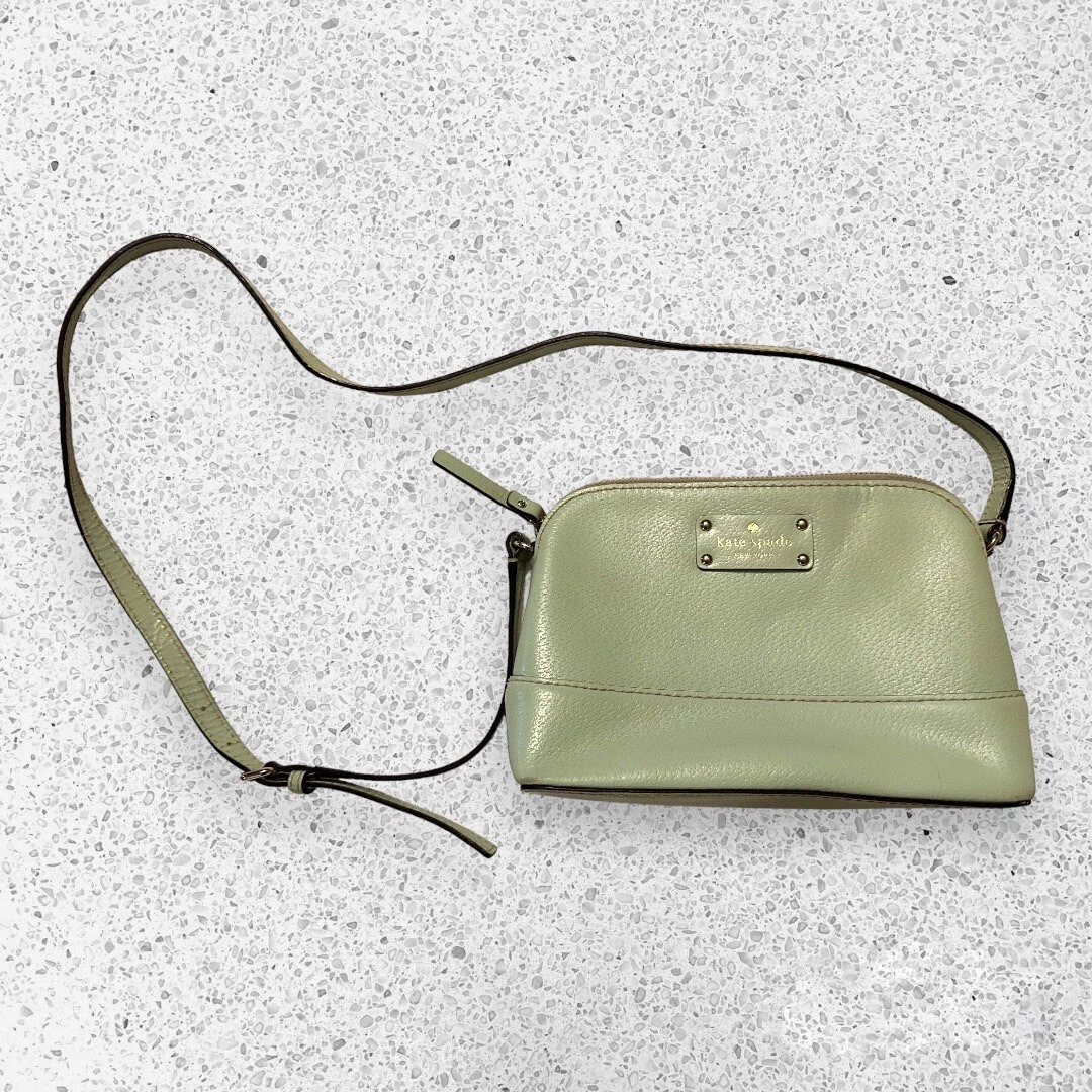 Kate Spade Carey Small Flap Shoulder Bag Green Bean - Averand