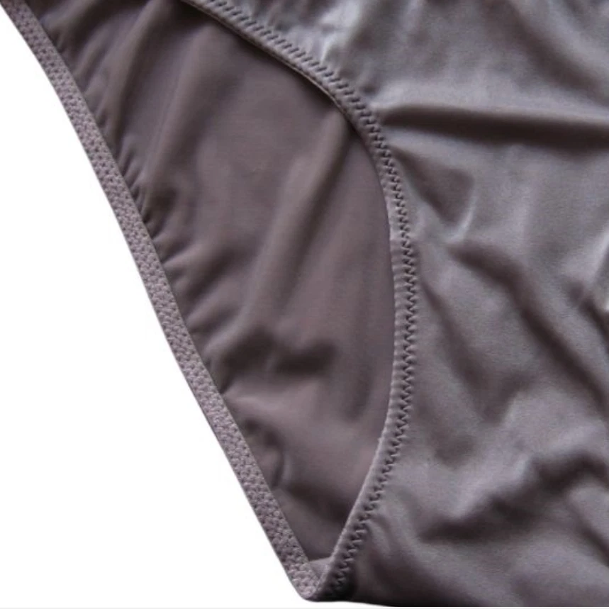 A112B Abercrombie Gilly Hicks NUEVO Bikini Brillo Acero Plata Elástico Microfibra M Foto 3 de 4