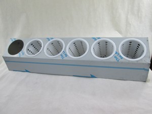 6 Hole Countertop Stainless Steel Silverware Cutlery Holder