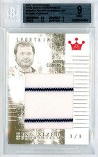 2007 SPORTKINGS KING-SIZED MEMORABILIA 1/1 #KSM22 ROGER CLEMENS JERSEY! - BGS 9