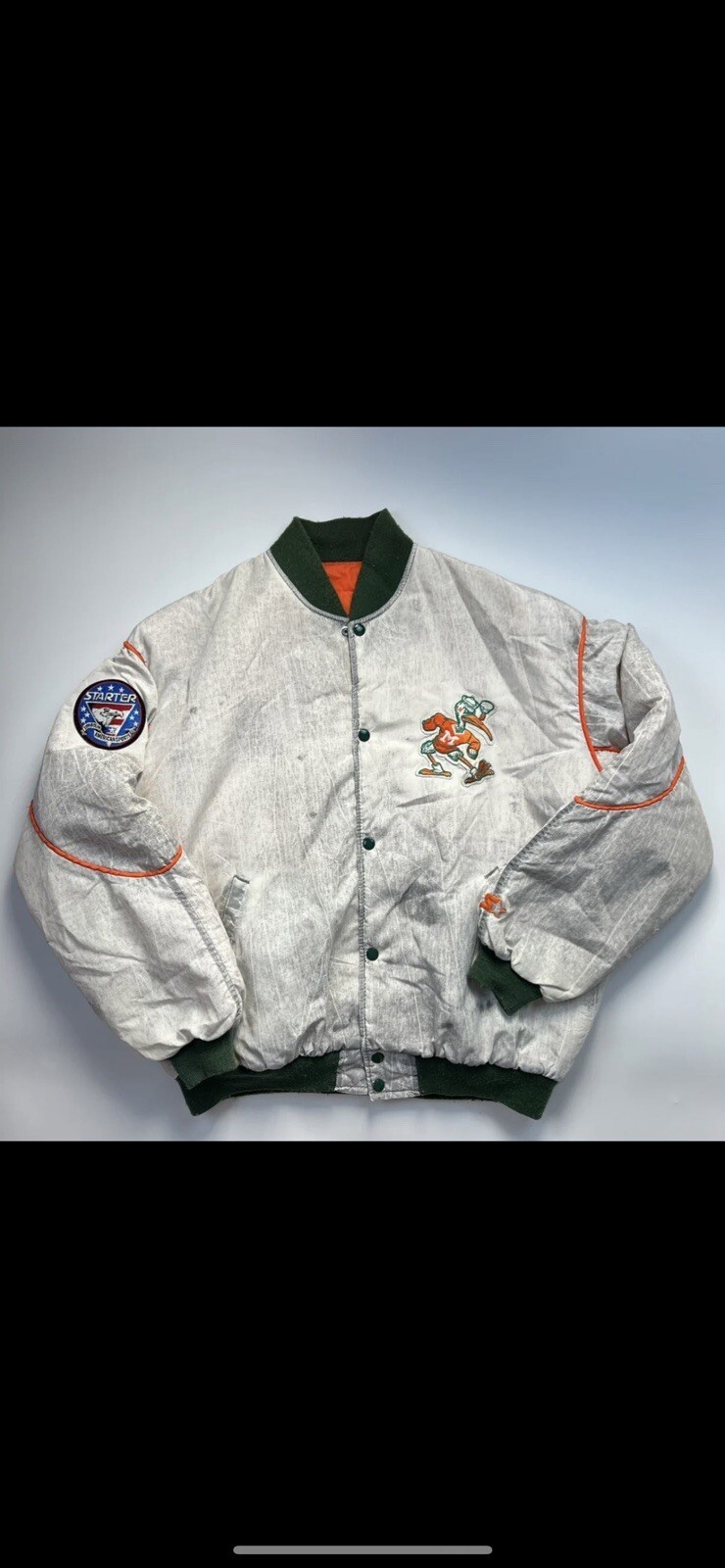vintage miami hurricanes starter jacket eBay