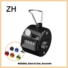 Hand Tally Counter 4 Digit Number Dual Clicker Golf Handy Convenient Black 