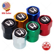 4pcs Universal Hex Black H Car Wheels Tire Air Valve Cap Stem Dust Cover Sport