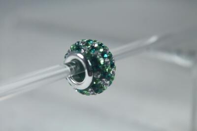 Green Transition Silverstone Bead By DaVinci Crystals #DB 1-22 NEW