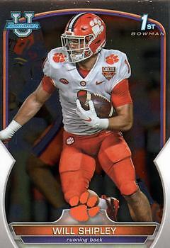Will Shipley 2022 Bowman Chrome University - 1st #73 - Clemson Tigers