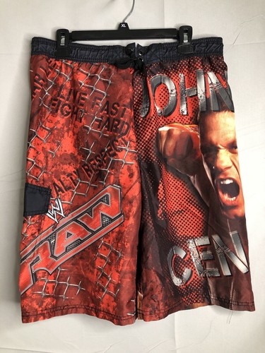 WWE John Cena 2011 RAW Swim Trunks Graphic Boys Kids Size 18 (XXL)