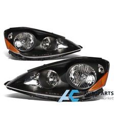 For 2006-2010 Toyota Sienna Ce Le Headlight Headlamp Assembly Pair Black Amber