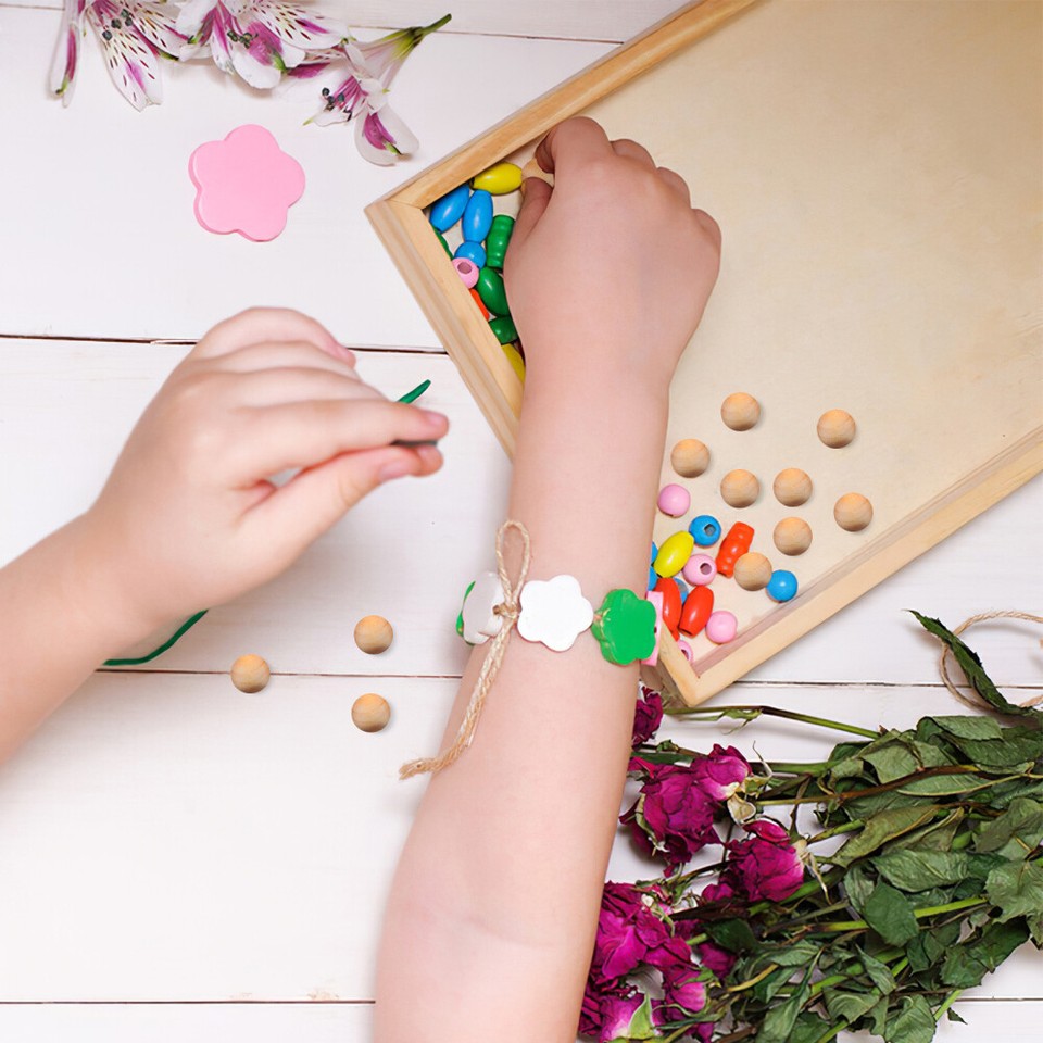 100 Pcs Wooden Beads for Gnomes Nose Small Marble Size Ball 12mm Non