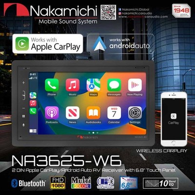Nakamichi NA3625-W6 2 DIN 7'' Multimedia Appradio