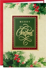 Hallmark Christmas Boxed Cards, Holiday Holly 5.25" x 7.75", 