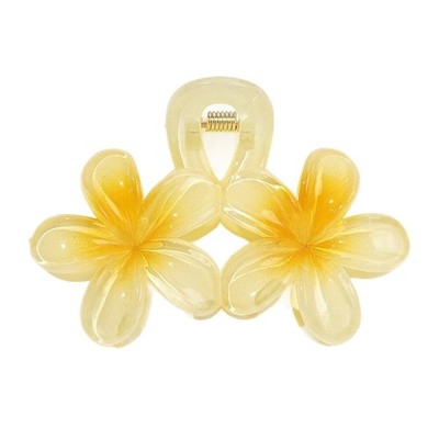 Egg Double Flower Plastic Hair Clip For Women Girls Lightweight Practical Hair