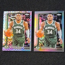 2025 Topps Chrome Giannis Antetokounmpo Milwaukee Bucks #137 Lot of 2 NBA Cards