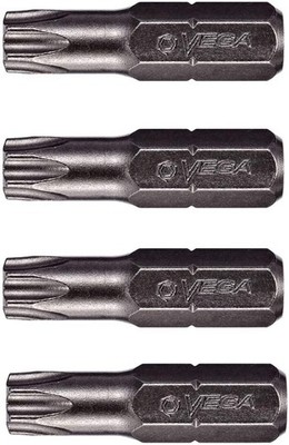VEGA T30 TORX Security Bits Professional Shank T-30 S2 Steel 1'' Bits. 125TT30A-4