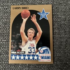 1990-91 NBA Hoops - All-Star Game Larry Bird #2 TM on Top of Back