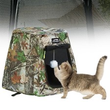 Portable Assembly-Cat Pop Up Tent, Ventilation Outdoor Indoor Cat House with ...