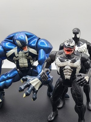 Venom Lot Of 3. Blue Venom 2008, Jaw Chomping Venom 1994, Symbiotic Spiderman