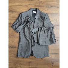 ZADIG VOLTAIRE Vegy Jac Wings Anthracite Suit Jacket Blazer Sz 34 Pants 28x30