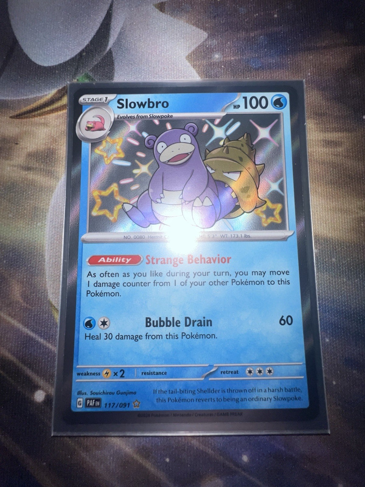 Slowbro 117/091 - Paldean Fates Baby Shiny Holo Card Pokemon TCG (NM Condition)