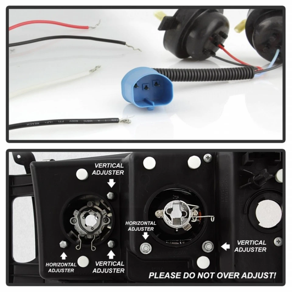 Par de faróis projetores Spyder para Dodge Ram 1500/2500/3500 2002-2005 LED halo - Imagem 4 de 4