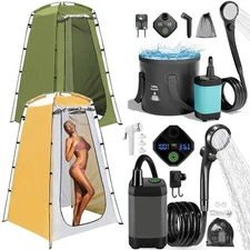 Portable Shower Tent Outdoor Camping Privacy Shower Toilet Changing/Shower Pump