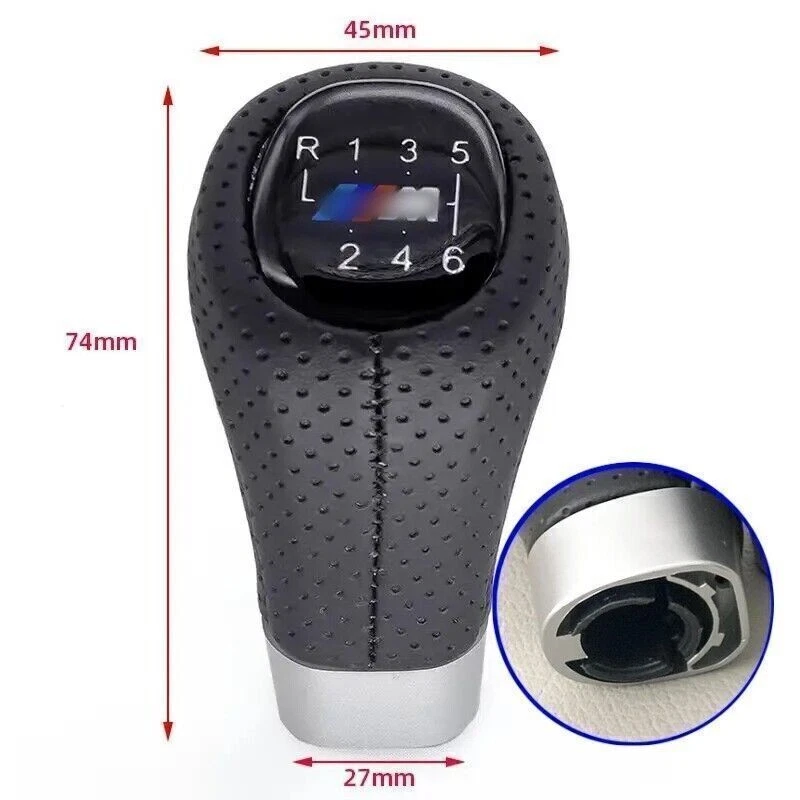 1 pieza perilla de cambio de marchas manual de 5/6 velocidades para BMW E81 E82 E87 E88 M3 ZHP E90 E91 E92 Foto 2 de 4