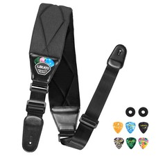 LEKATO 3.5" Wide Guitar Straps Guitar Bass Padded Strap 45" to 55" Adjustable