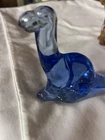 Fenton MOULD MOSSER Made Beautiful Blue Glossy Dinosaur Excellent Condition