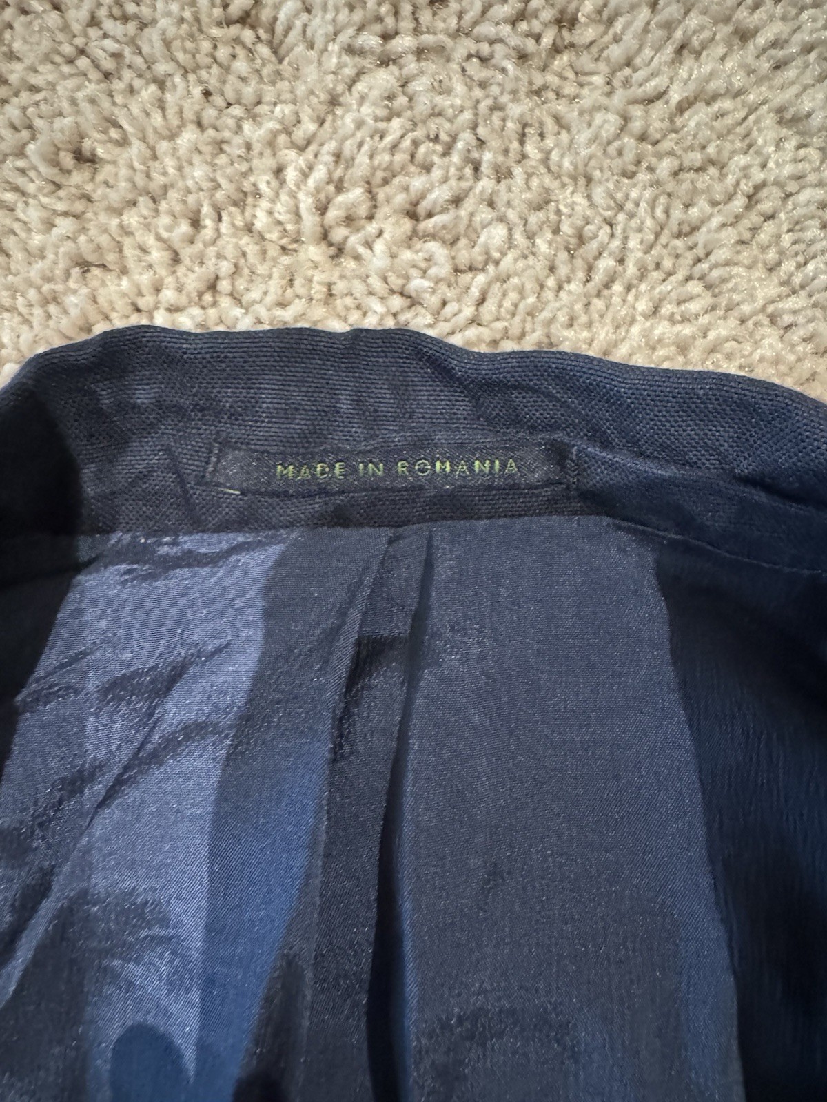 Sid Mashburn Blue Butcher Jacket Unstructured Hem… - image 2