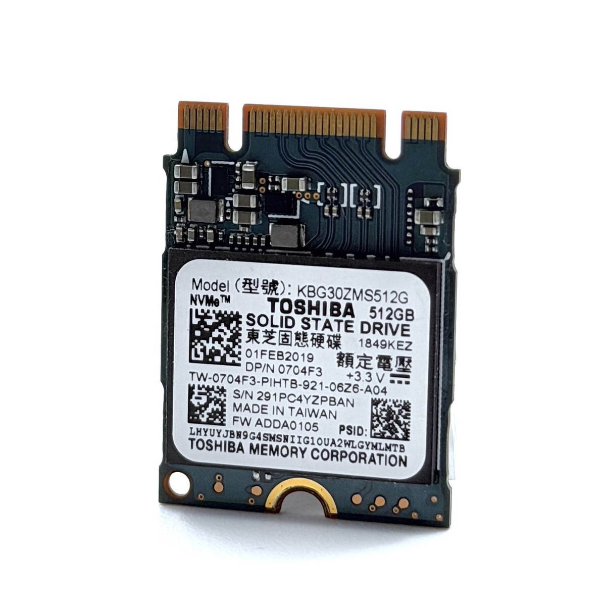 M.2 NVMe SSD 2230 two Notches B+M Key 128GB 256GB 512GB | Very