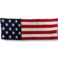Kimberly C Unisex USA Flag Knit Infinity One Size Scarf Wrap 26x10 July 4th