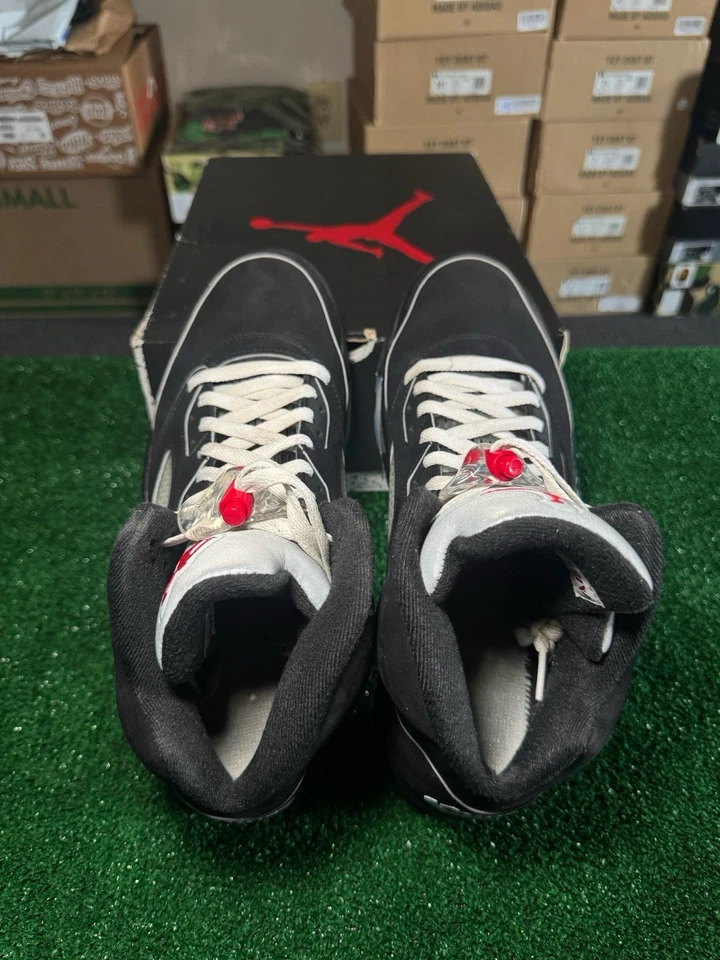 Jordan 5 Retro OG Negro Metálico Reimaginado, Talla 12, Ligeramente Usado Con Caja Foto 4 de 4