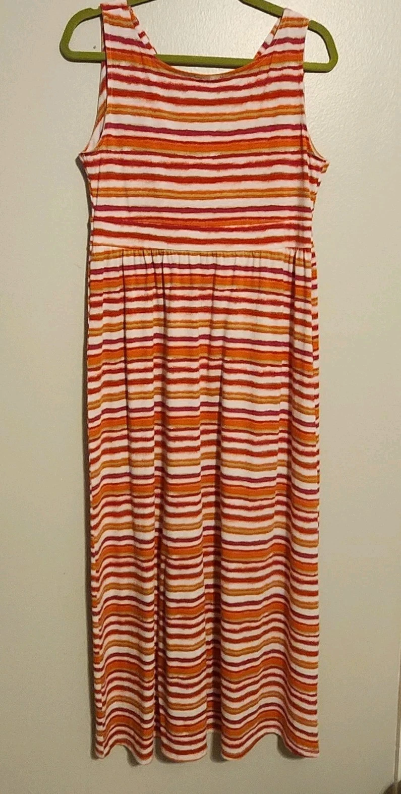 PALM ANGELS Maxi abito tubino KIM ROGERS donna Petite taglia PL senza maniche misto poliestere boho