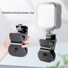 Selfie Fill Light Clip Holder 1/4 Screw Mount Portable 360 Degree Tablet Phone