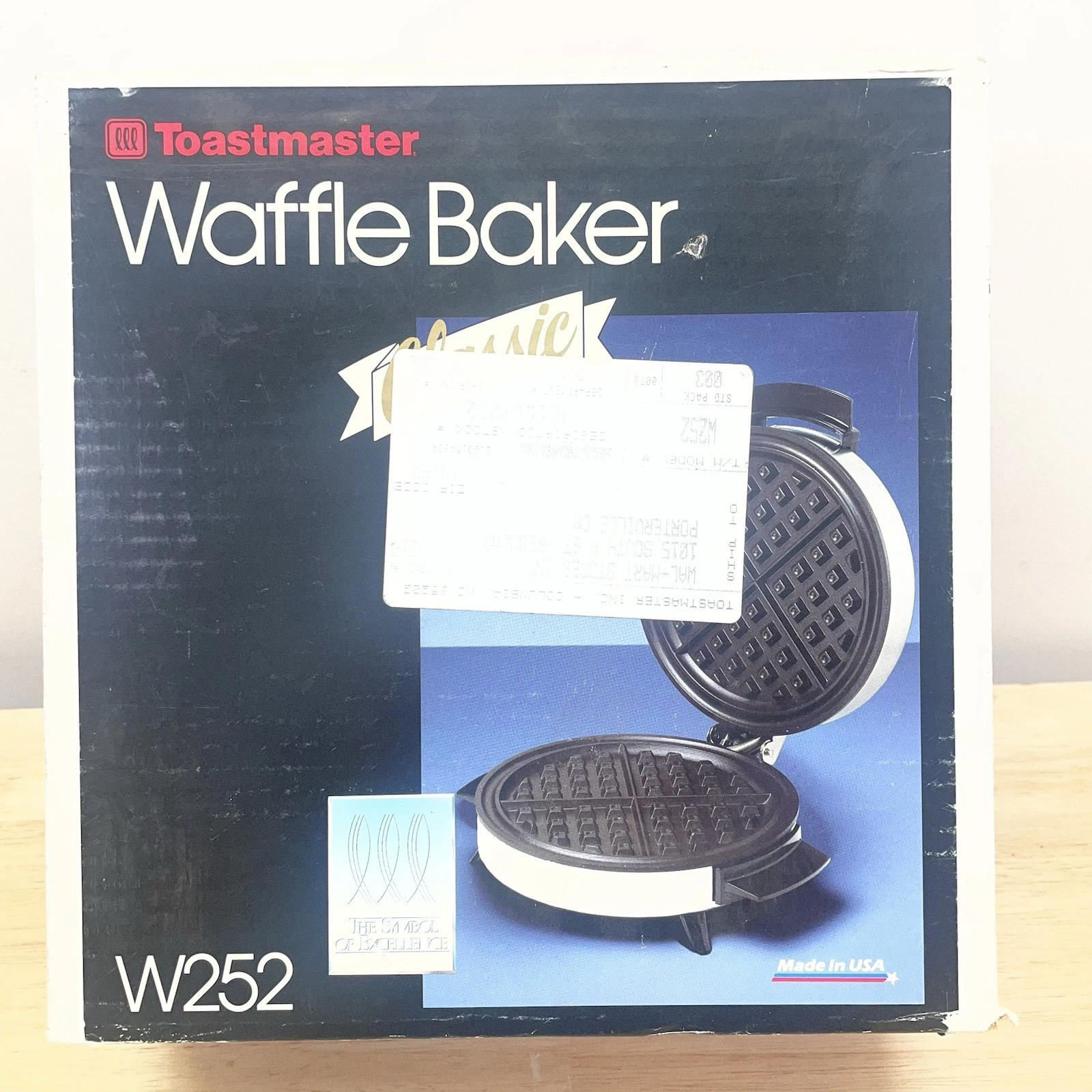 VTG NEW SEALED Old Stock Waffle Baker W252 Waffle Iron Griddle Toastmaster
