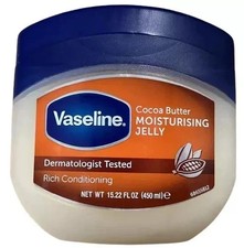 Vaseline COCOA BUTTER Rich moisture Petroleum Jelly 450ml XXL Family Pack