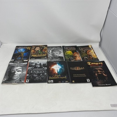(10)Vintage Retro PC Game Manuals Insert Lots, & Maps - Sierra, UbiSoft, MS