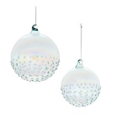 Iridescent Glass Ball Ornament Set of 12 