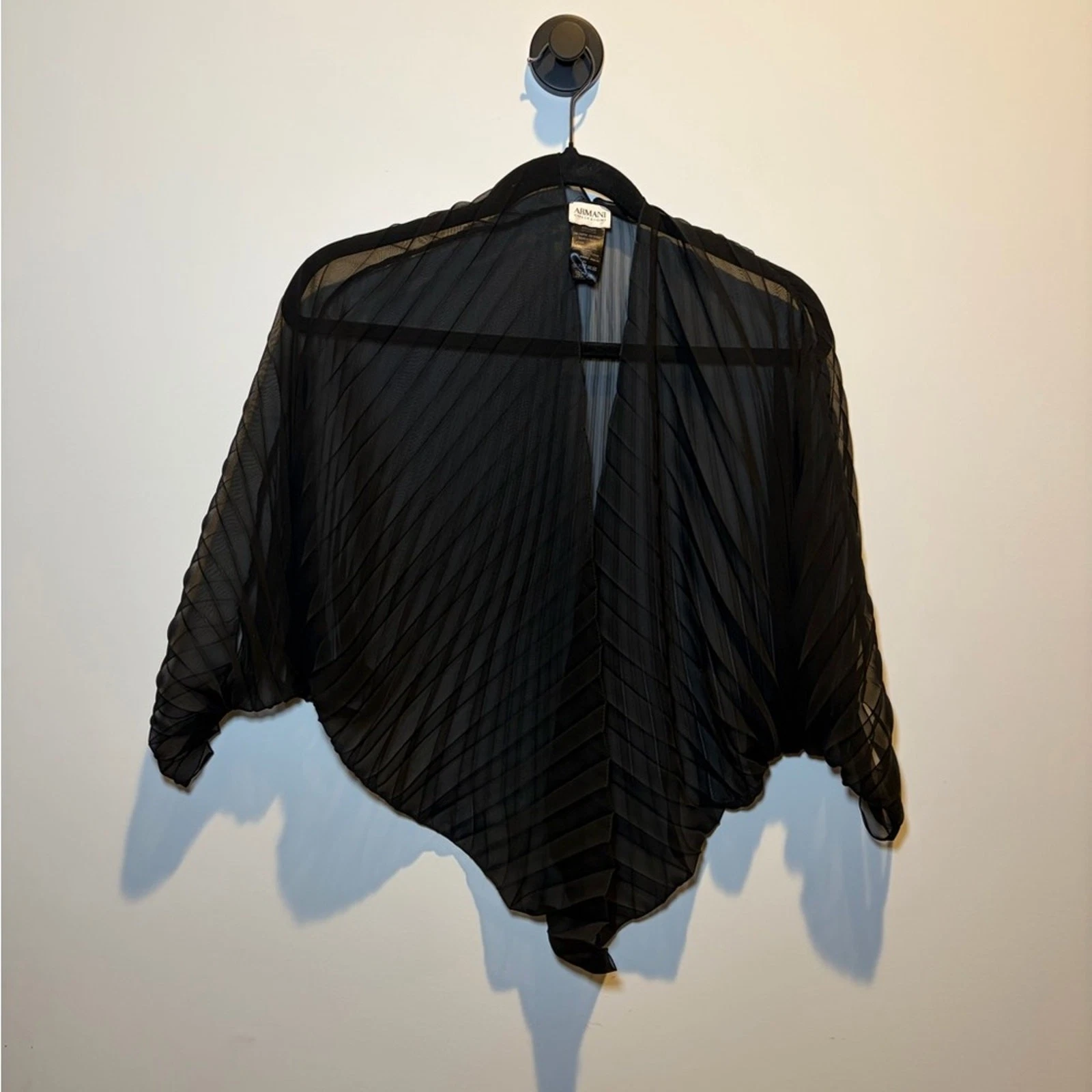 Armani Collezioni Black Sheer Poncho Wrap
Opens in a new window or tab
