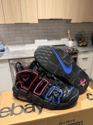Nike Air More Uptempo 'Electric' Black Sneakers, Size 4Y / 5.5W FD1012-001