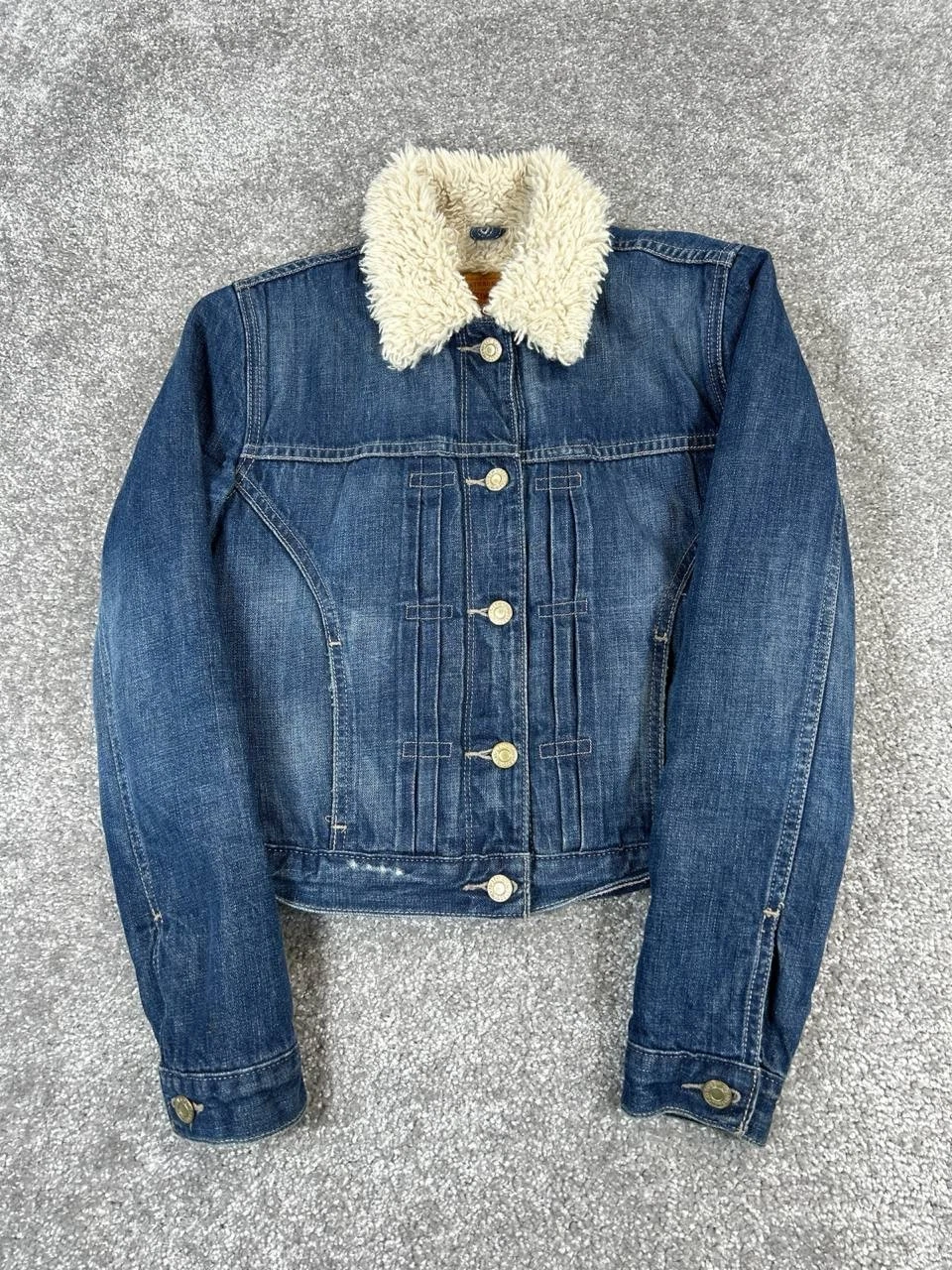 Levi's Jacket Womens Xs Blue Cotton Sherpa Lined Denim